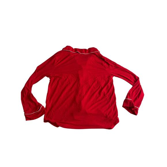 Victoria Secret Red Long Sleeve Button Up Sleep Top XS - Picture 5 of 5